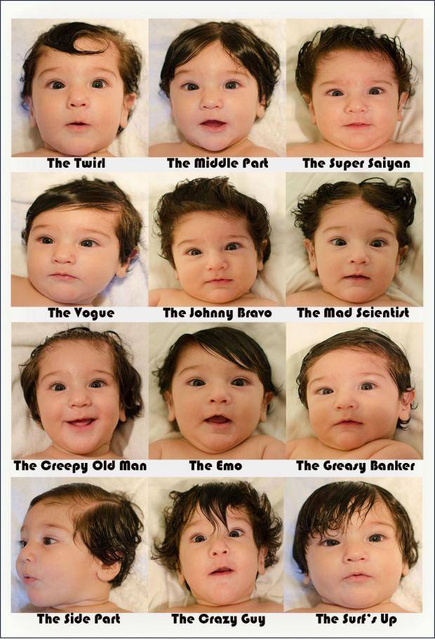 People kept commenting on how much hair our baby son has, so naturally this was the next step