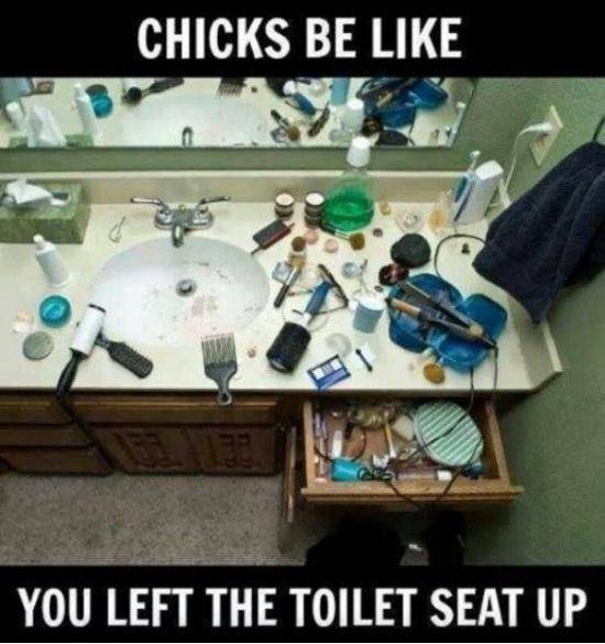Sharing a bathroom with your girlfriend