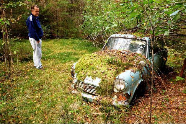 Took my dad to see if his first car was still where he left it when its engine seized — 40 years ago. It was.