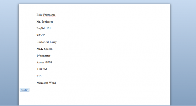 When you gotta make a header for a 30 page essay.