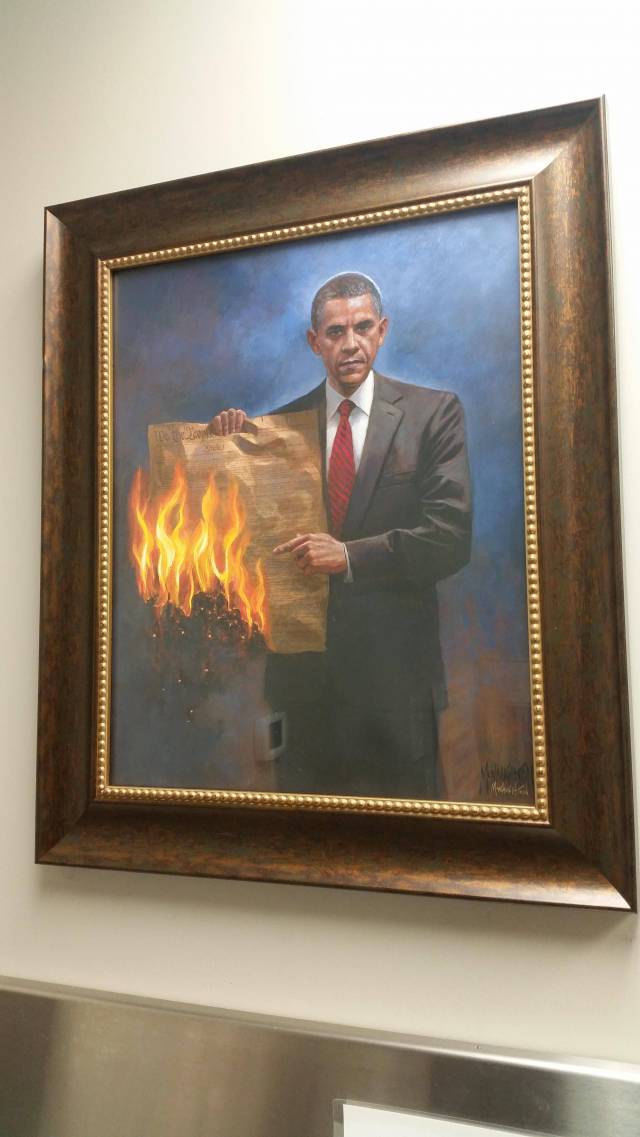 Making a bold statement when this is on the wall of your business...