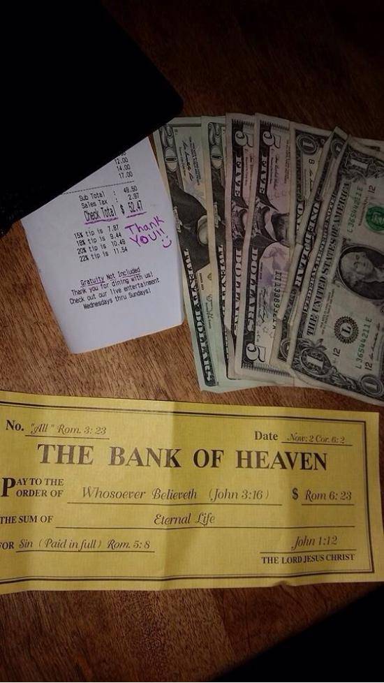 My friend got this as a tip.