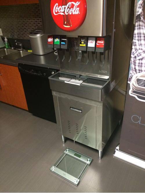 We got a soda fountain in our break room. Someone was trying to send a message...