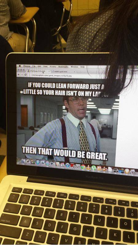 This happened to me in class today.