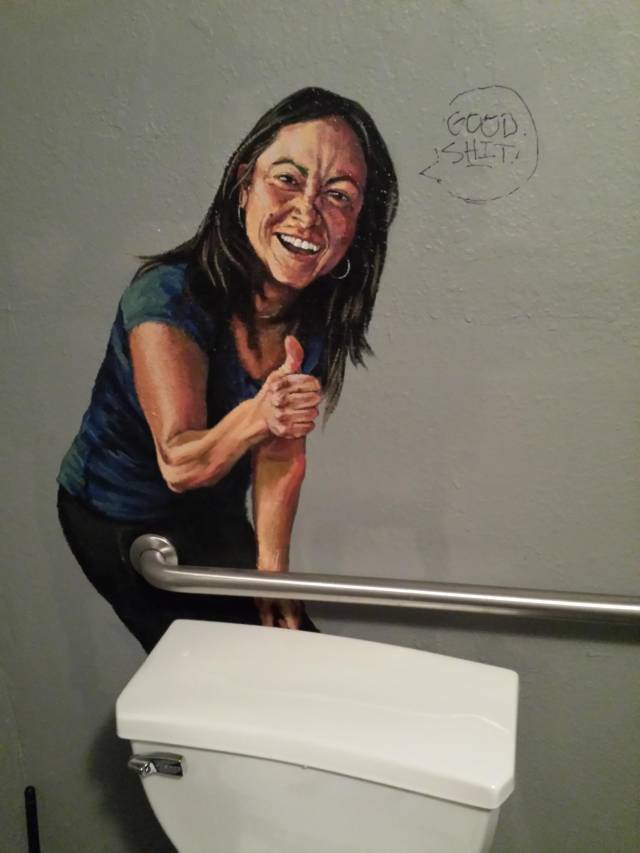 Coffee Shop Bathroom Art