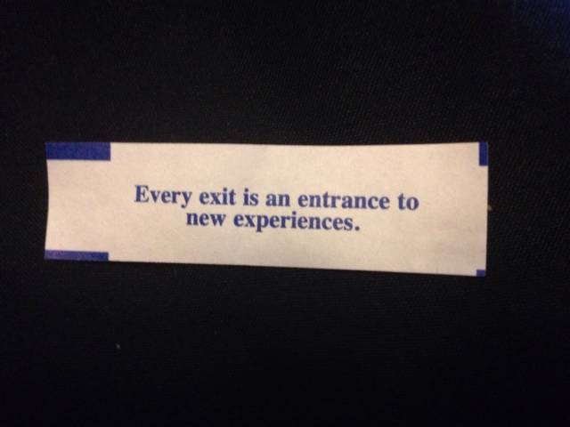 My wife and I had very different thoughts about the fortune she got at dinner.