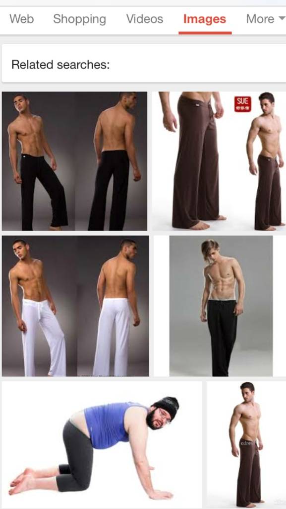 Googled men wearing yoga pants...was not disappointed