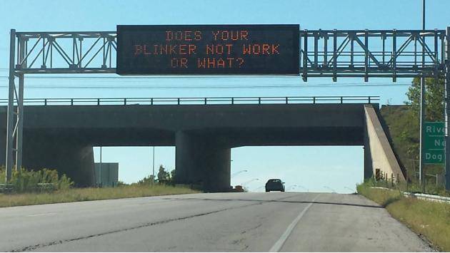 Love these signs, if only people would respect other drivers.