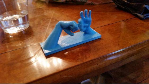 My father got a 3D printer and created this. So proud!