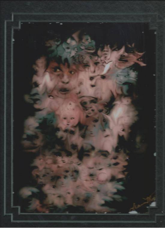 Artist suffering from schizophrenia would draw what she saw on her walls.
