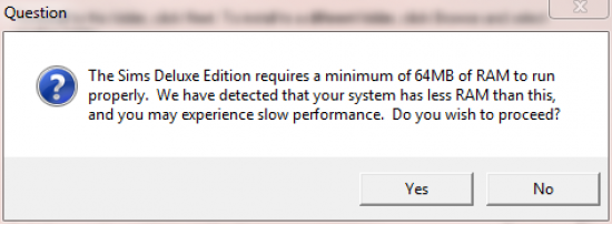 I tried installing a 10 year old game on my computer...