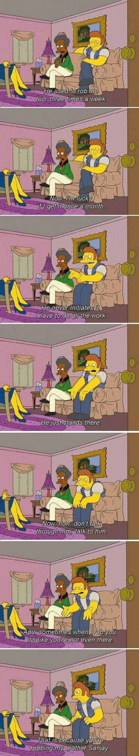 Apu and Snake see a shrink.