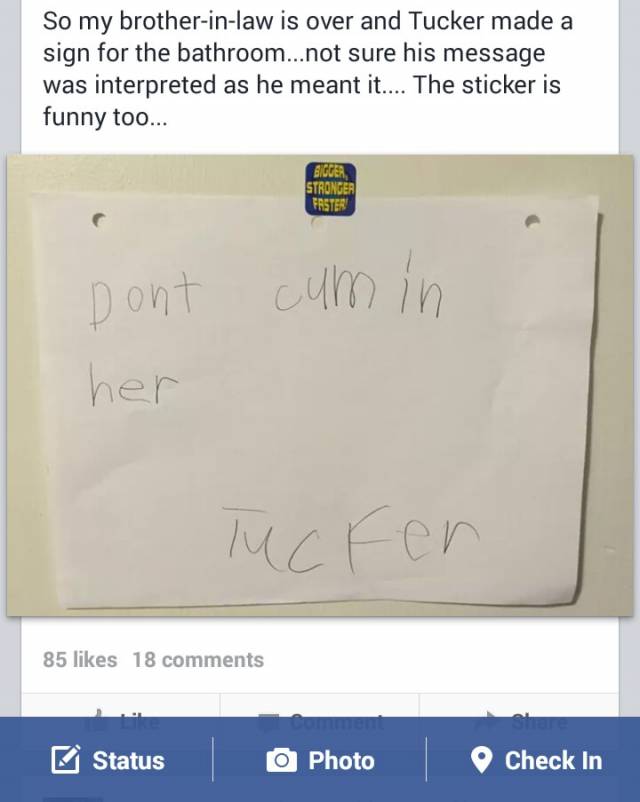 An old teacher of mine posted a sign his kid wrote