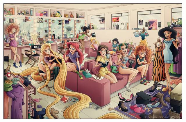 Looks like the Disney girls aren't morning people