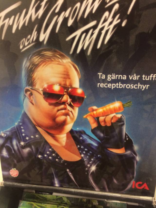 An add for carrots in Sweden