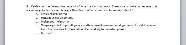 I think my professor has an issue with Kim Kardashian...