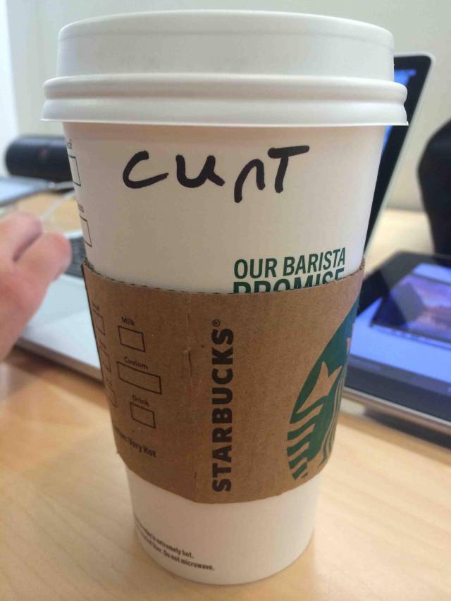 This is how the Starbucks person spelled my name, 