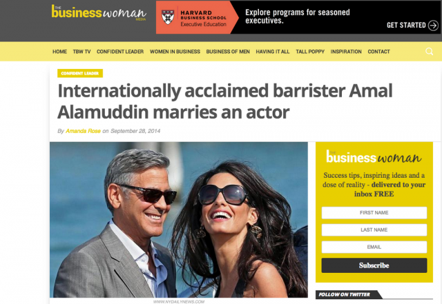Internationally acclaimed barrister Amal Alamuddin married some actor guy