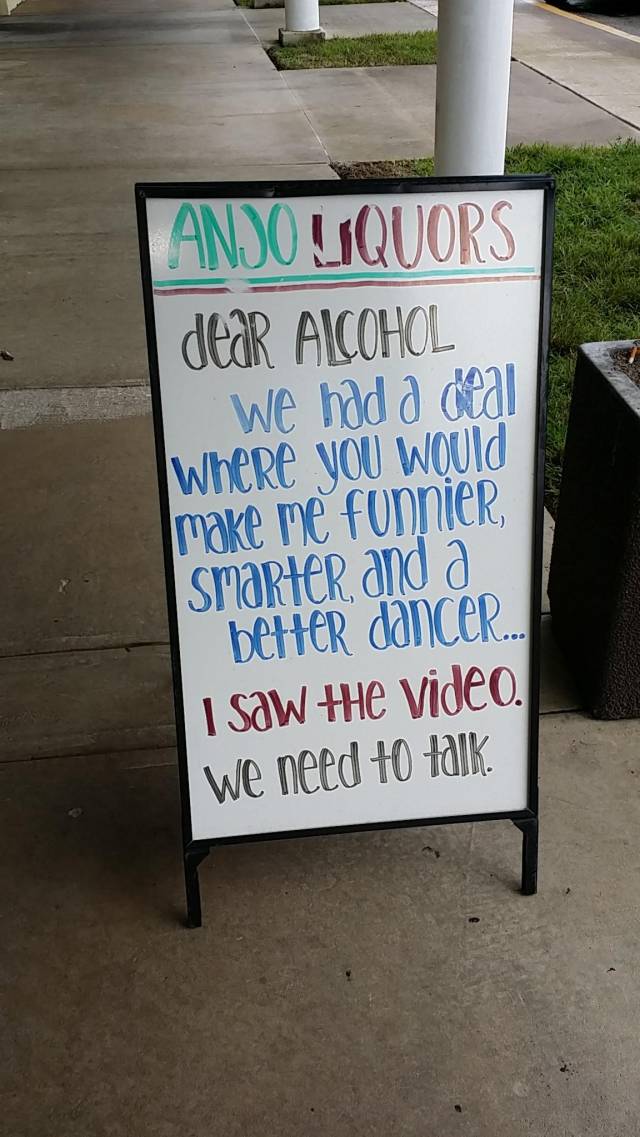 Outside my local liquor store.