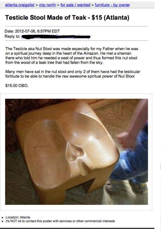 Testicle Stool For Sale