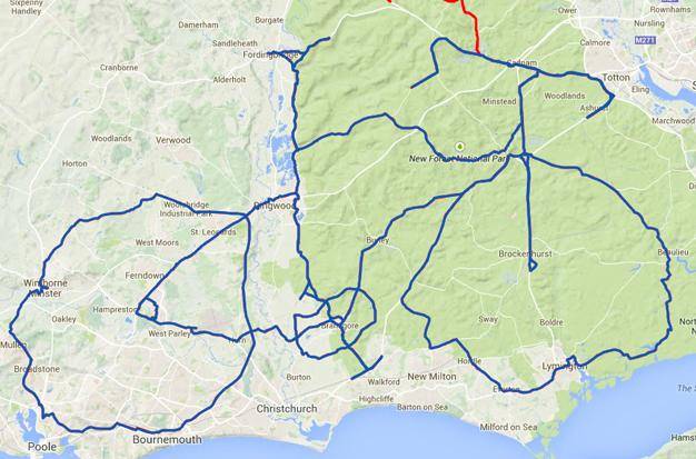 Cyclist uses GPS to draw a 212 mile giant bike