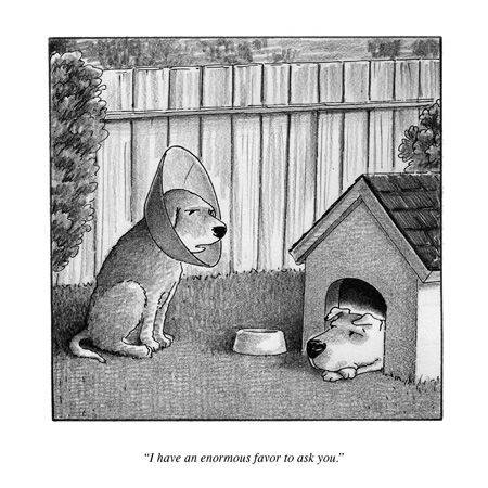 My favorite New Yorker cartoon is a rejected one.