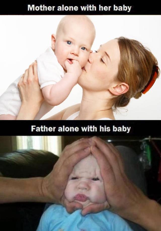 Baby With Father v/s Baby With Mother