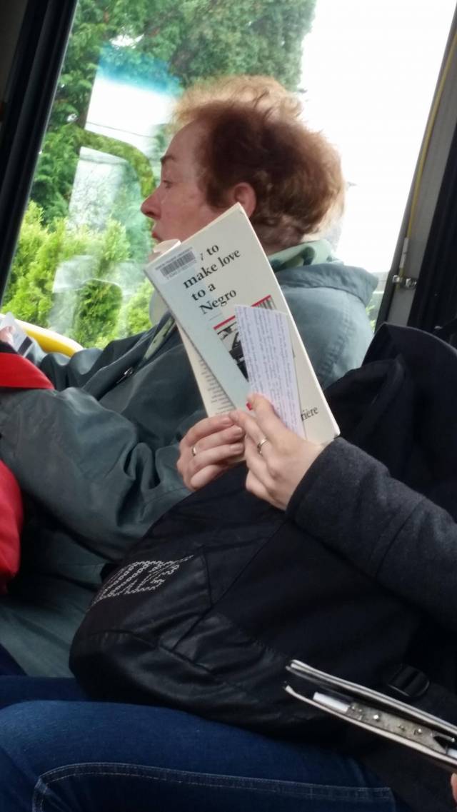 Some girl was reading this on the bus.