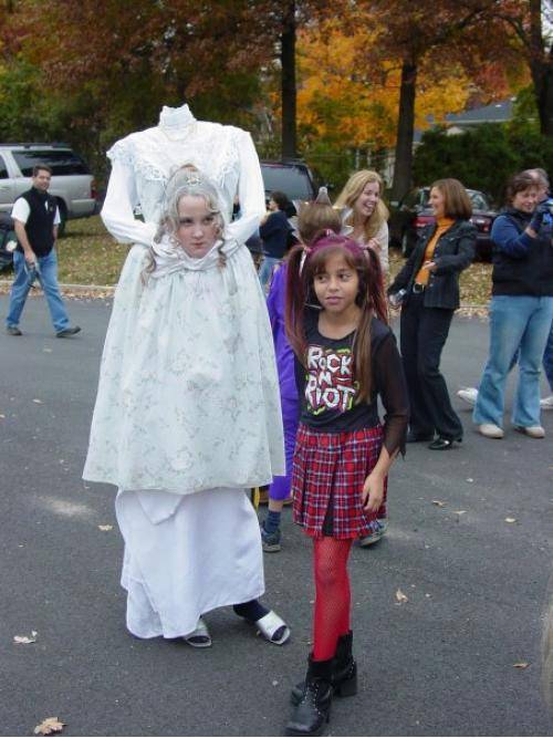 My sister's homemade Marie Antoinette costume in 5th grade.