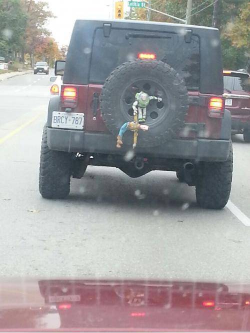 My sister was driving behind this guy today.