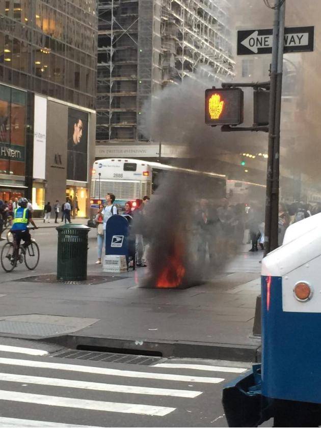 Gates of hell open up on fifth avenue. Locals unimpressed.