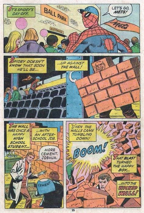 spidey and the wall