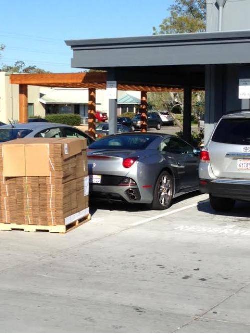 This is what happens when you park in a reserved spot at my company.