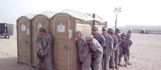 How many soldiers can fit into a porta-potty?