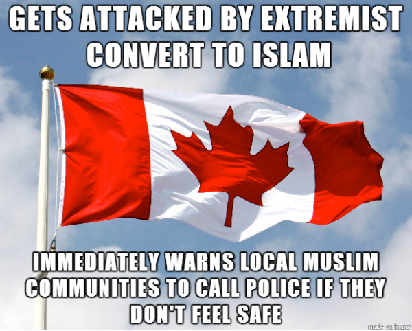As a Canadian and a devout Muslim who hates ISIS and loves his country, I could never feel like I belong anywhere in the world more than here. I love you Canada