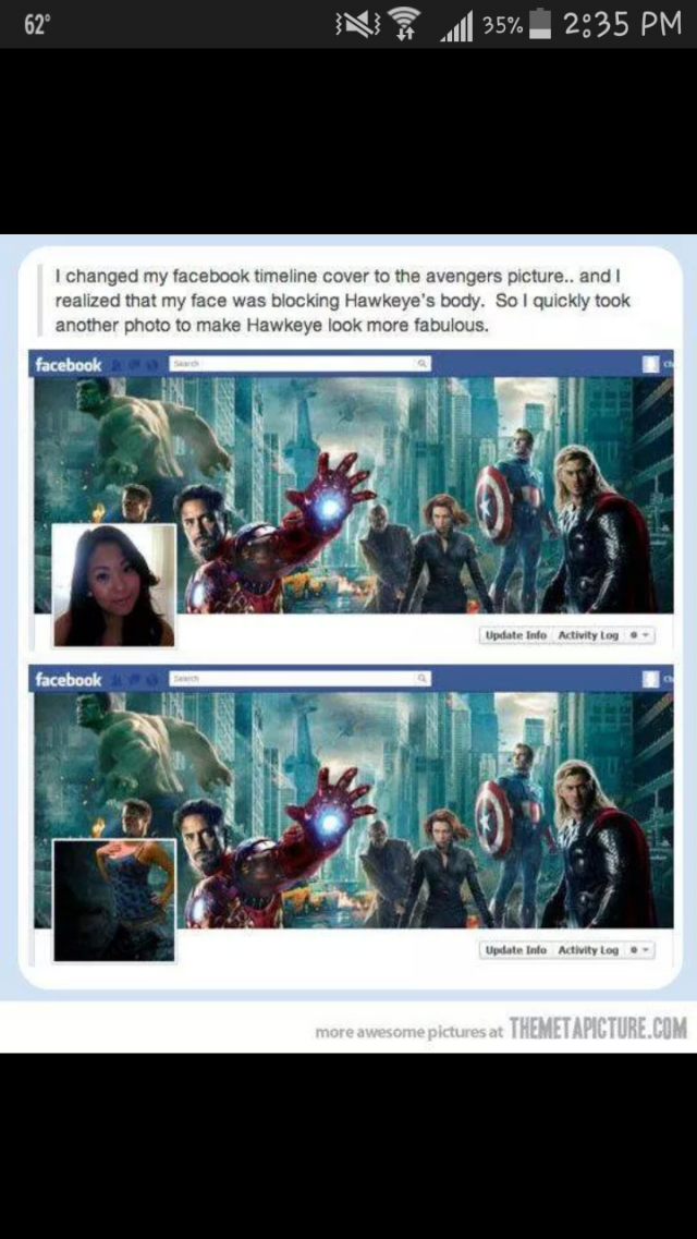 she did that for hawkeye