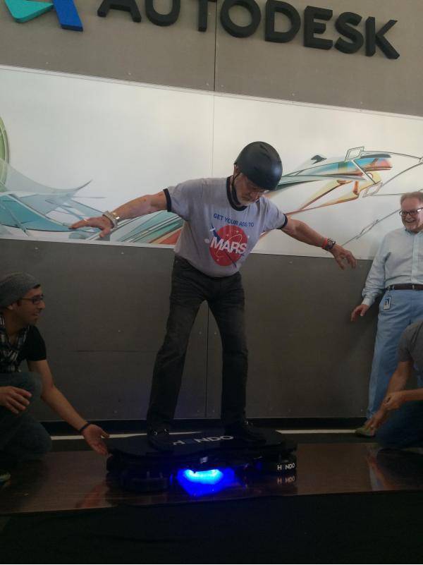 So Buzz Aldrin came to my office and rode a hoverboard today...