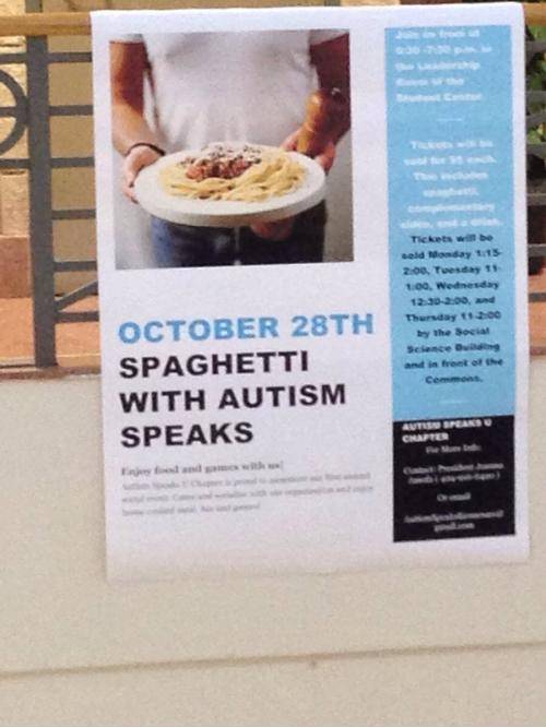 Apparently these guys at my school found talking, autistic Spaghetti