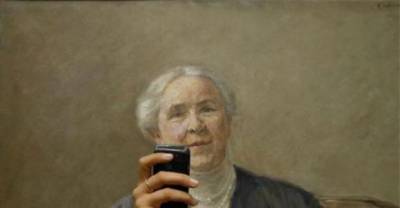 Museum Paintings Taking Selfies