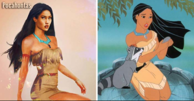 12 Disney Princesses That Just Got Realistic Makeovers...I Can&rsquo;t Get Over Pocahontas. WOW