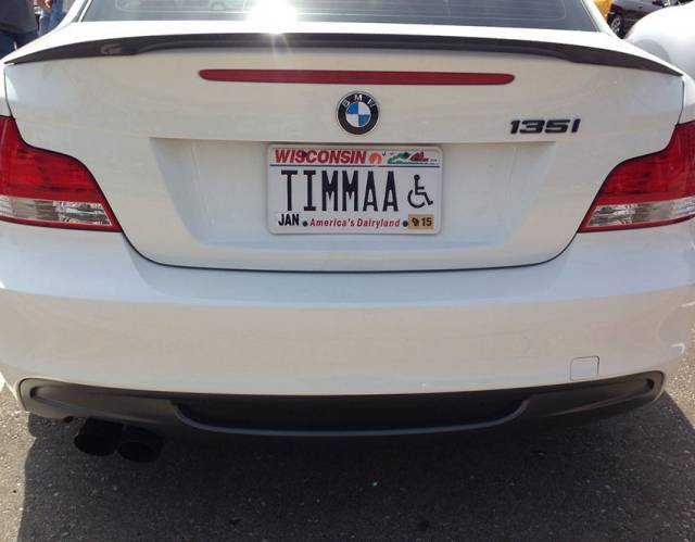 Best handicap license plate ever.