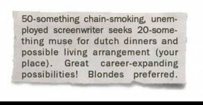 16 Hilarious newspaper personal ads