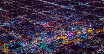 Look At Las Vegas From 10`800 Feet Up.