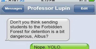The texts the Harry Potter characters would have sent one another
