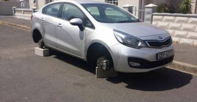 That WTF Feeling When you see your Car Sitting On Blocks...