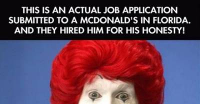 Honest McDonald's Applicant Gets Job