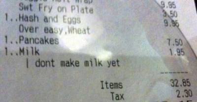 Unexpectedly Funny Things Spotted on Receipts