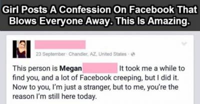 Girl Posts A Confession On Facebook That Blows Everyone Away. This Is Amazing.