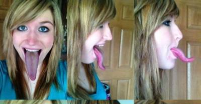 This 18-Year-Old&rsquo;s Tongue Is So Long She Can Lick Her Elbow
