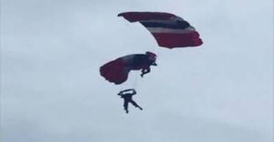 The Terrifying Moment When A Stunt Parachute Failed To Open Mid-Routine